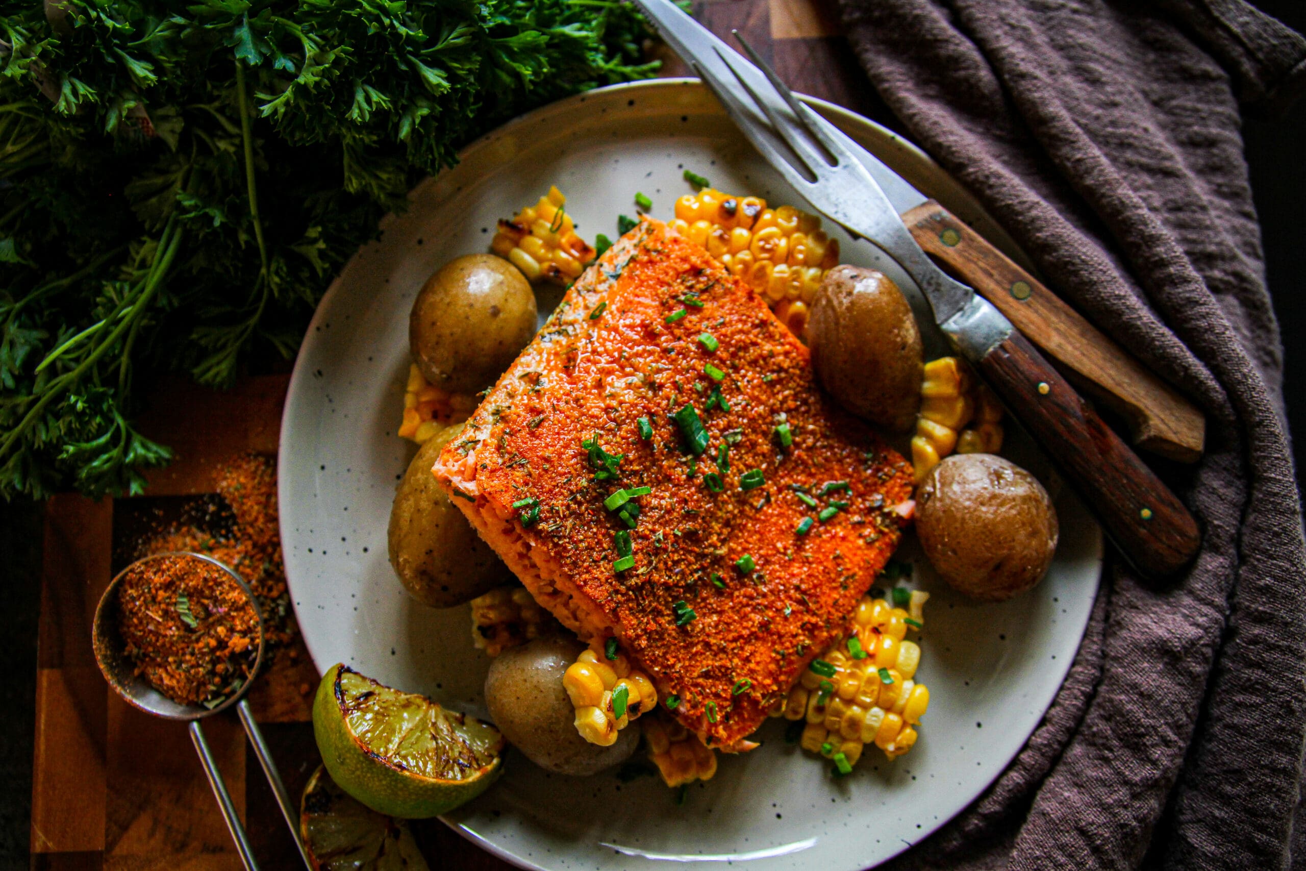 Pink Salmon with Smokey BBQ Rub