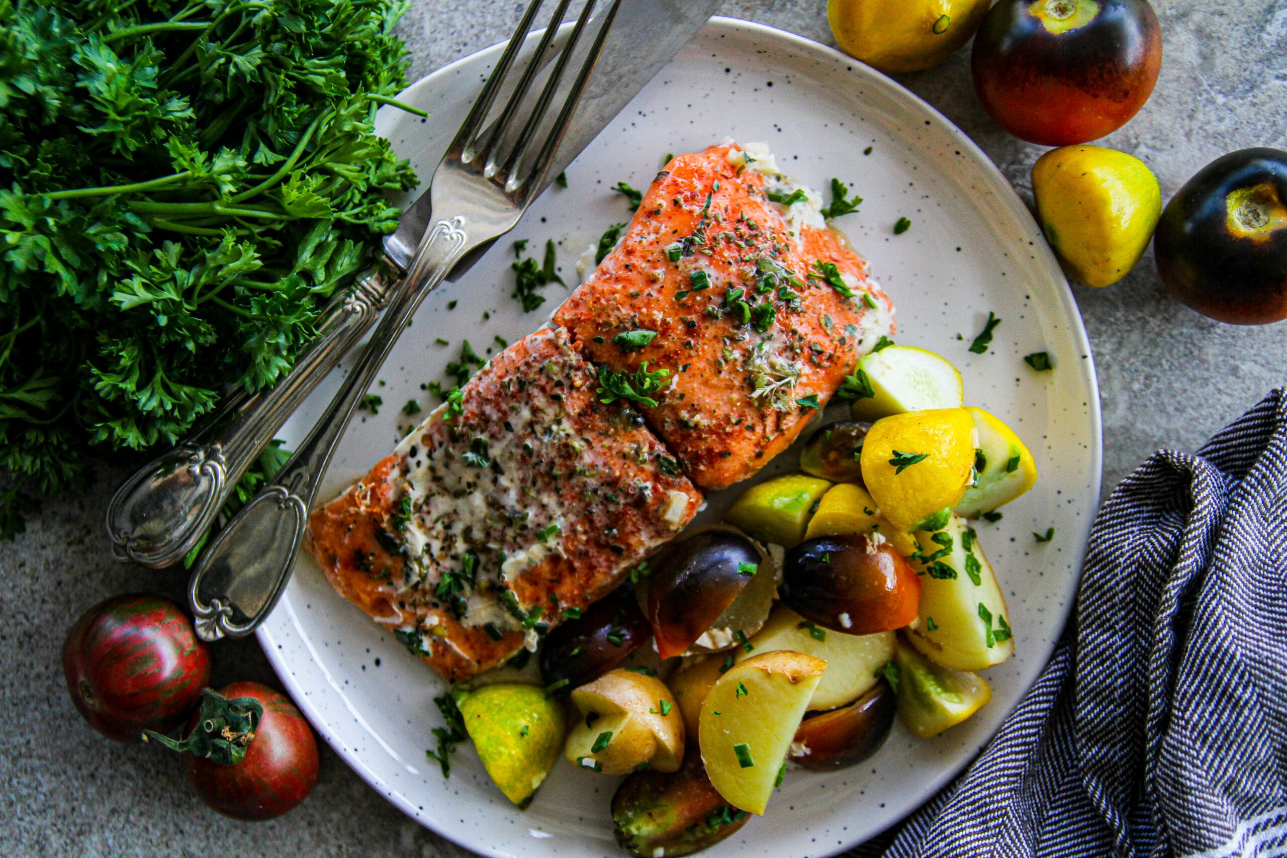 Coho Salmon In Foil