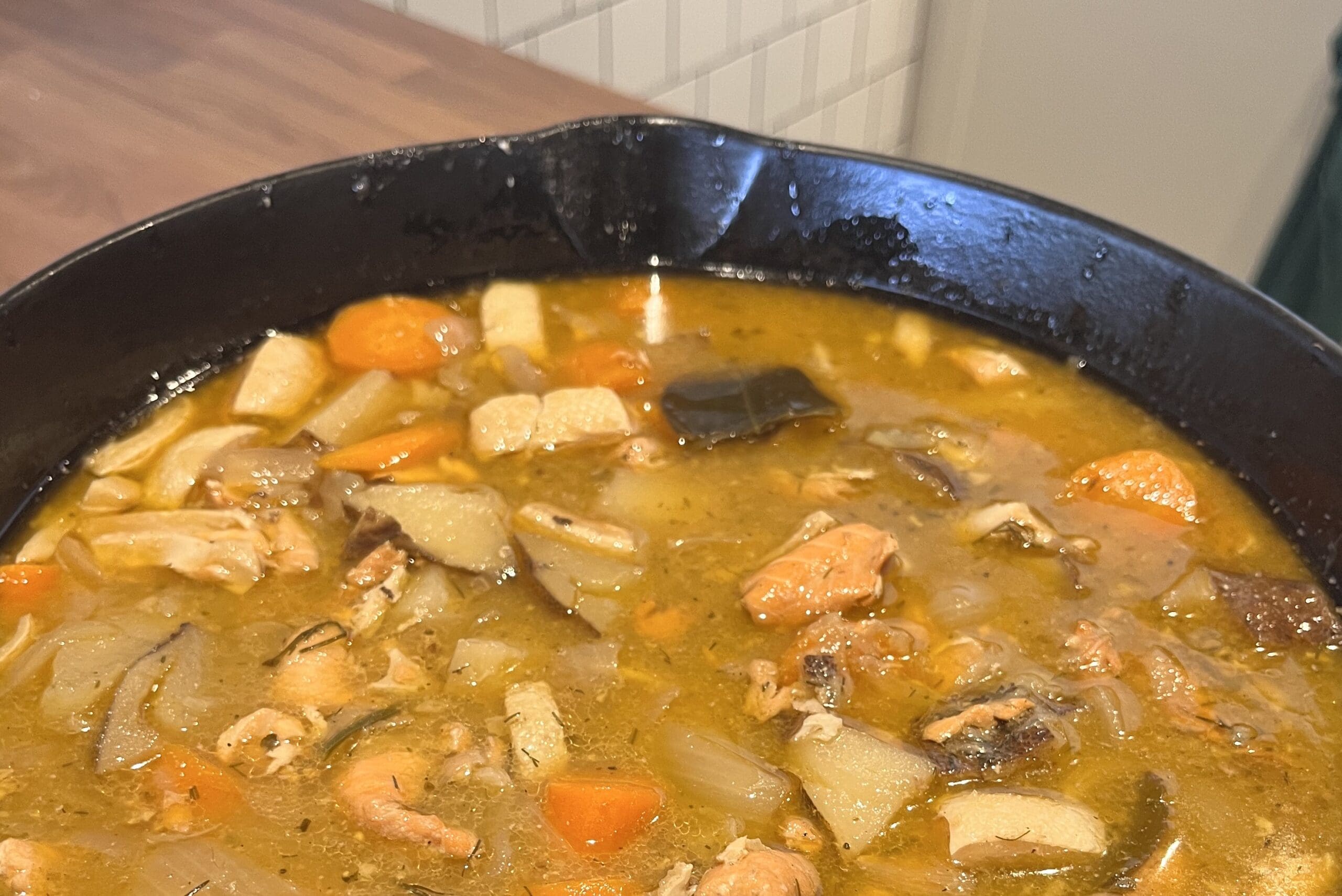 Salmon Belly Trim Soup