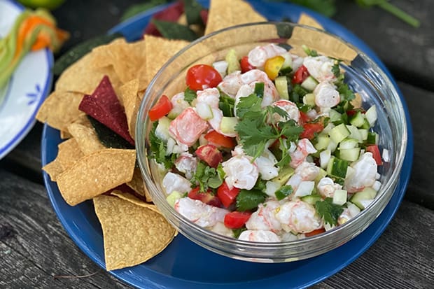 seafood recipe - spot prawn ceviche