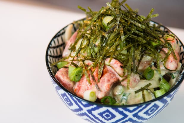 sockeye salmon poke bowl