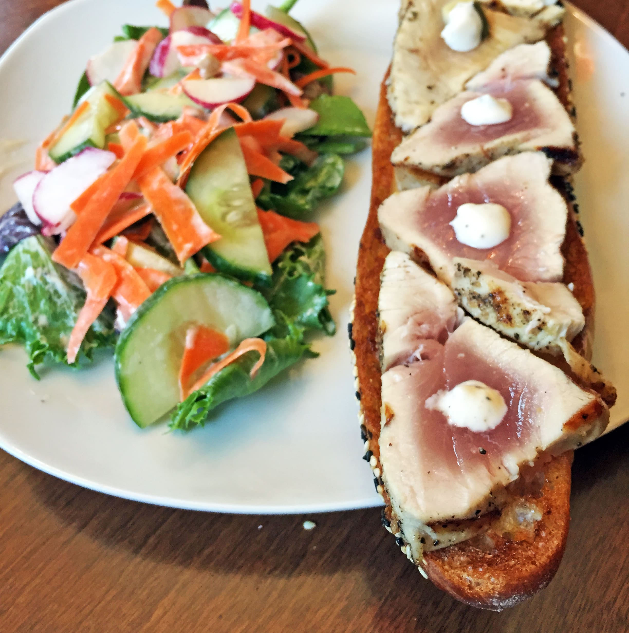 Rosemary Tuna Loin Baguette With Lemon Pepper Mayo